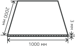 Лист нержавеющий  3х1000х2000 мм.  AISI 409 (08Х13) холоднокатаный,  матовый