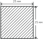 Квадрат нержавеющий  25 мм. 12Х18Н10Т горячекатаный , матовый