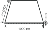 Лист нержавеющий  4х1000х2000 мм.  AISI 316Ti (08Х17Н13M2T) горячекатаный,  матовый